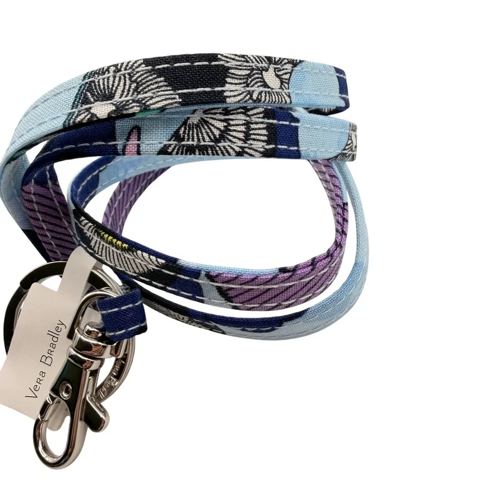 Vera Bradley Butterfly By Lanyard Blue Purple Keys School Teacher Gift Nurse